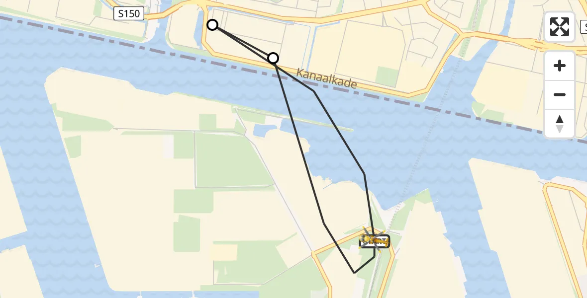 Vluchtroute Traumahelikopter Amsterdam Heliport - Amsterdam Heliport, 17 september 2023, 07:36