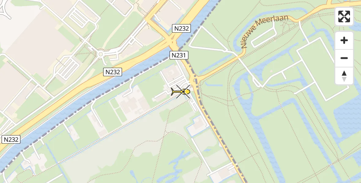 Routekaart van de vlucht: Lifeliner 1 naar Aalsmeer