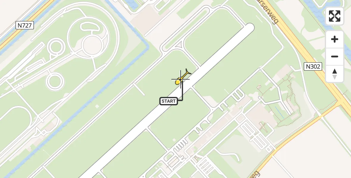 Routekaart van de vlucht: Traumahelikopter naar Lelystad Airport