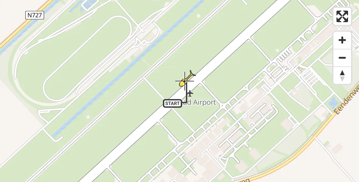 Routekaart van de vlucht: Traumahelikopter naar Lelystad Airport