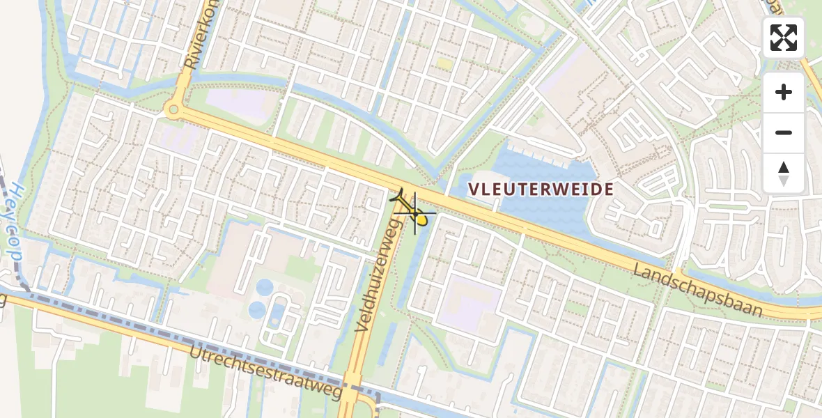 Routekaart van de vlucht: Lifeliner 1 naar Vleuten