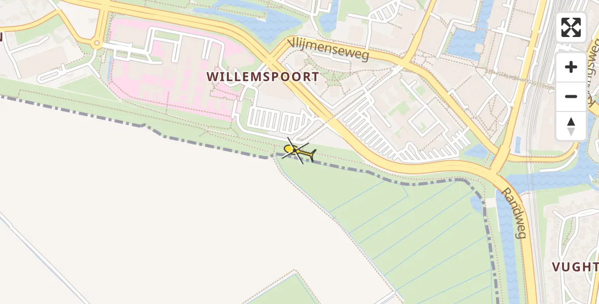 Routekaart van de vlucht: Lifeliner 3 naar 's-Hertogenbosch