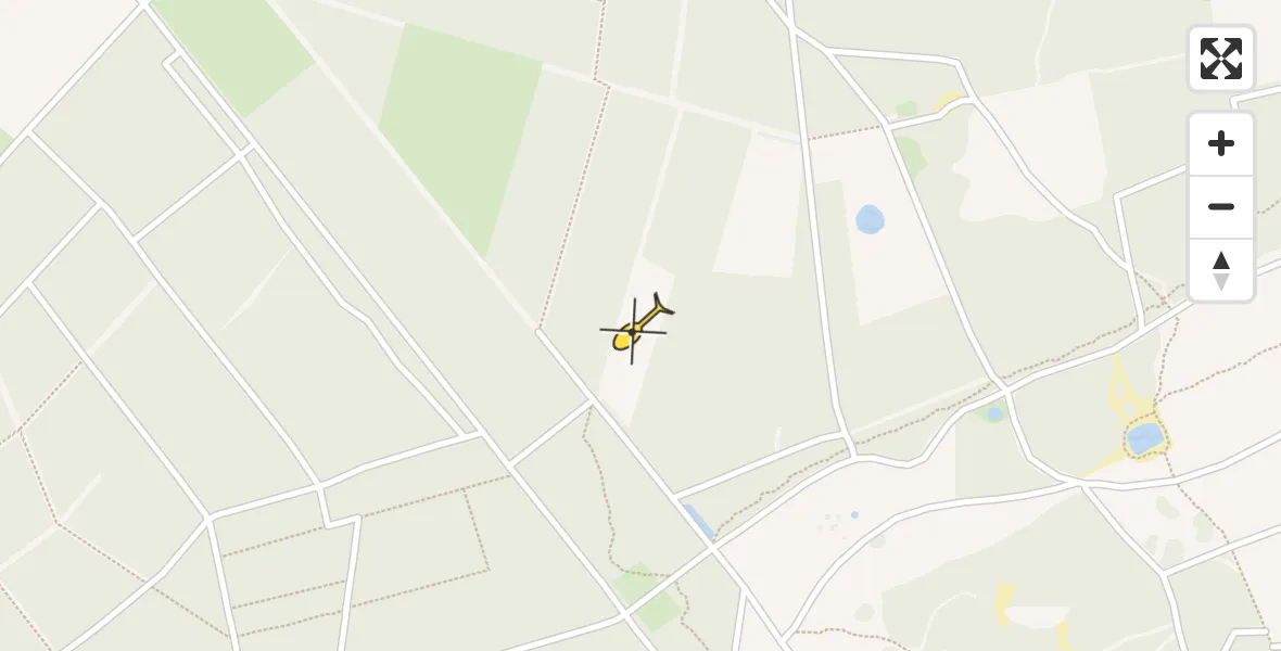 Routekaart van de vlucht: Politiehelikopter naar Oirschot