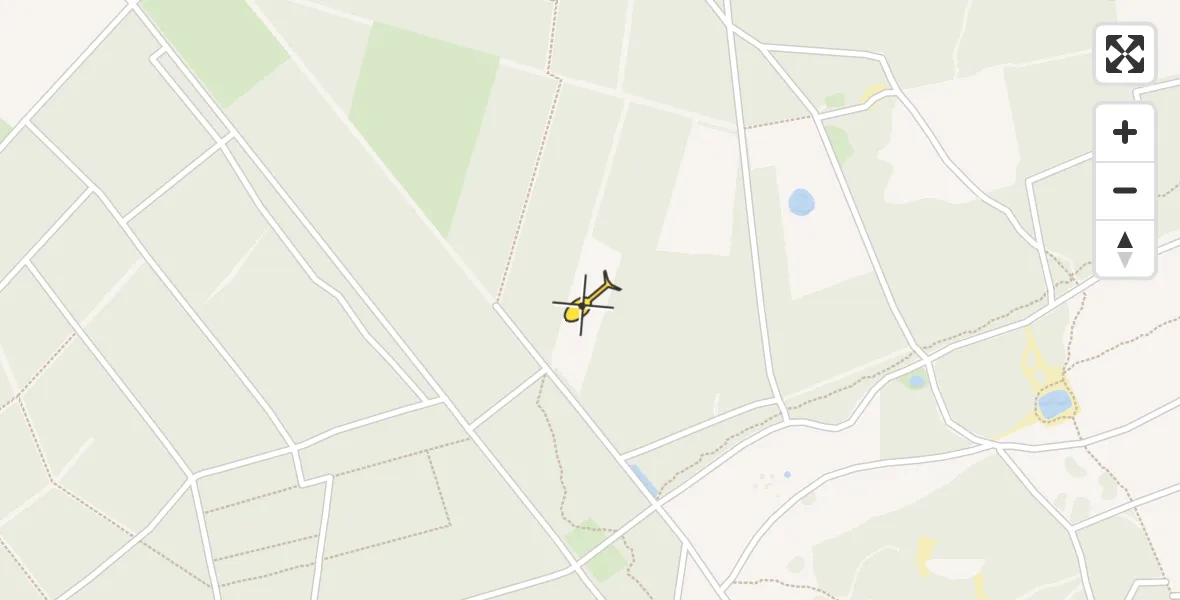 Routekaart van de vlucht: Politiehelikopter naar Oirschot