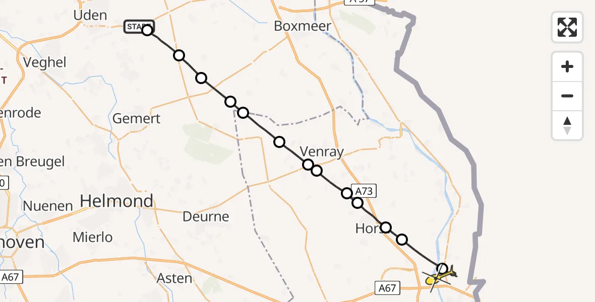 Routekaart van de vlucht: Lifeliner 3 naar Velden