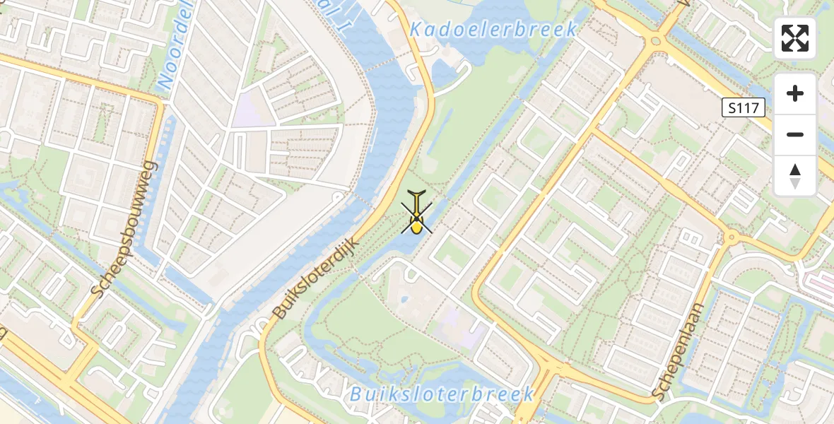 Routekaart van de vlucht: Lifeliner 1 naar Amsterdam