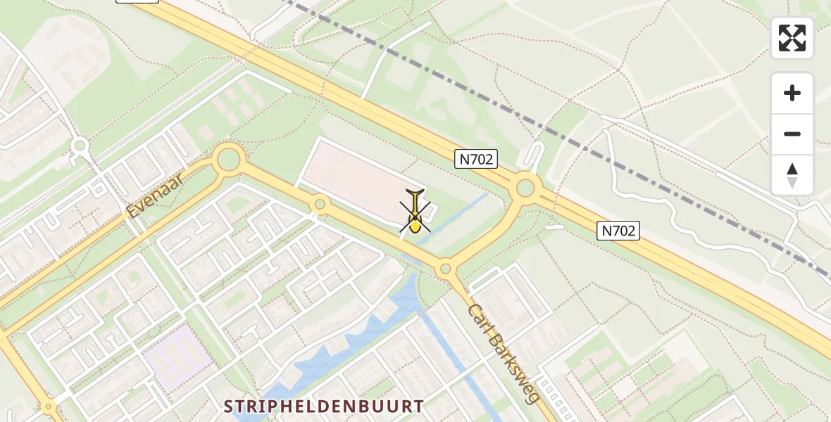 Routekaart van de vlucht: Lifeliner 1 naar Almere