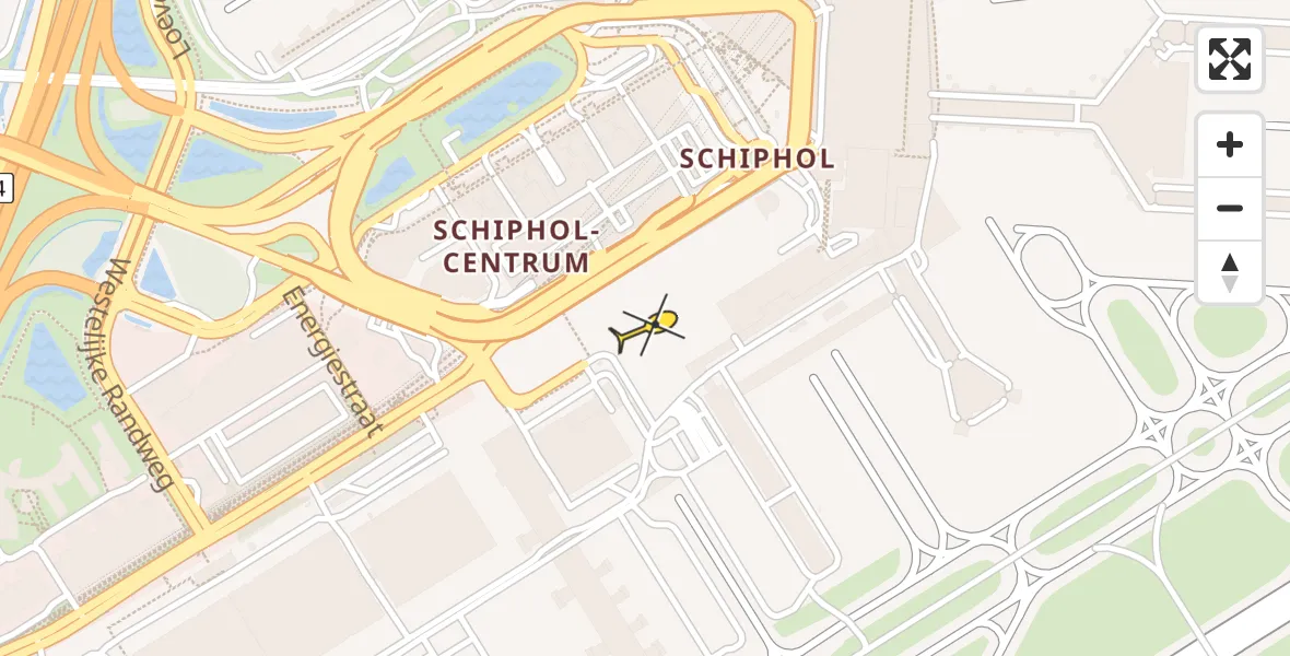 Routekaart van de vlucht: Lifeliner 1 naar Luchthaven Schiphol