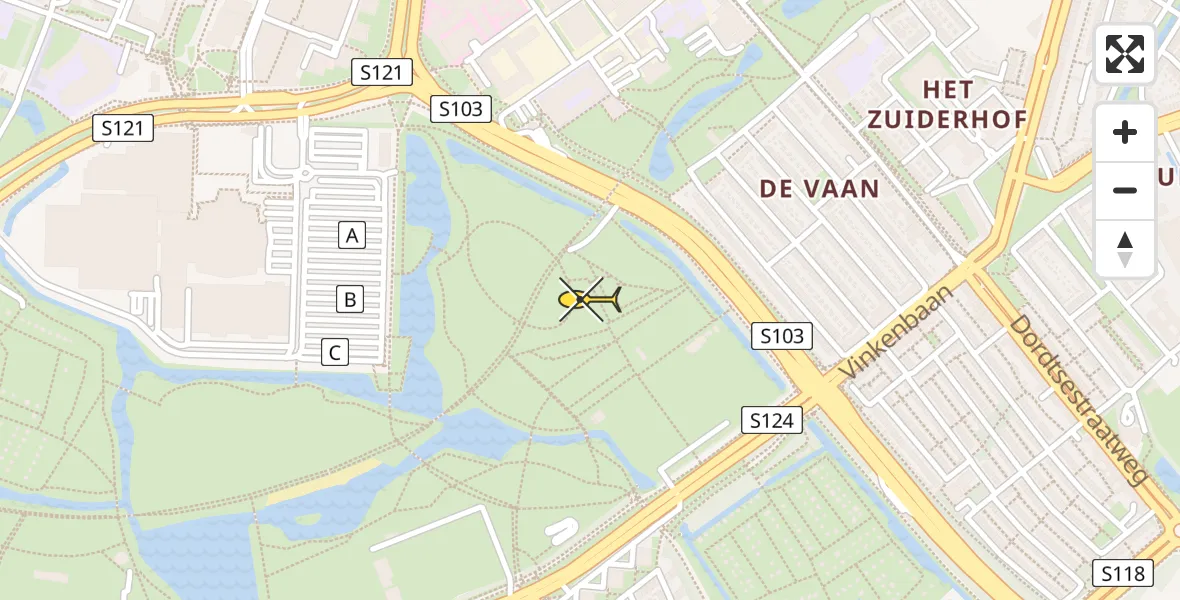 Routekaart van de vlucht: Lifeliner 2 naar Rotterdam