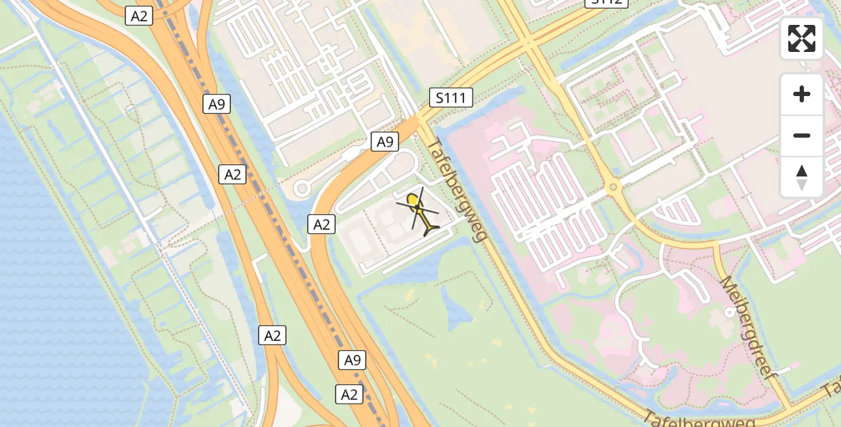 Vluchtroute Traumahelikopter van Academisch Medisch Centrum (AMC) naar Academisch Medisch Centrum (AMC)