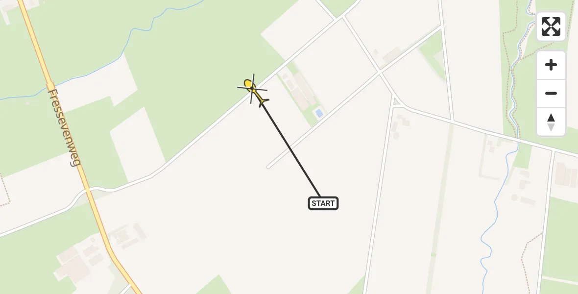 Routekaart van de vlucht: Traumahelikopter naar Westerhoven