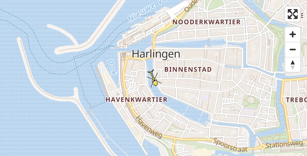 Routekaart van de vlucht: Lifeliner 4 naar Harlingen