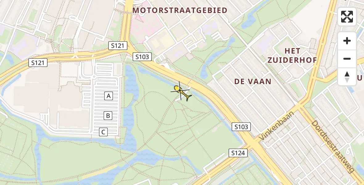 Routekaart van de vlucht: Lifeliner 2 naar Rotterdam