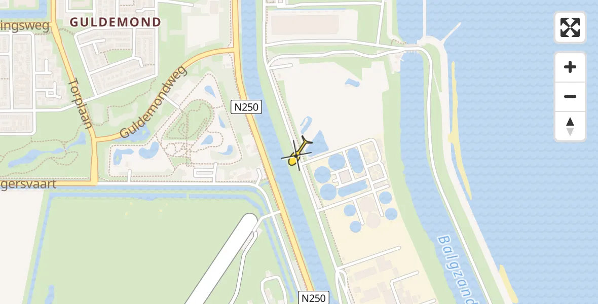 Vluchtroute Politiehelikopter van Vliegveld De Kooy naar Vliegveld De Kooy