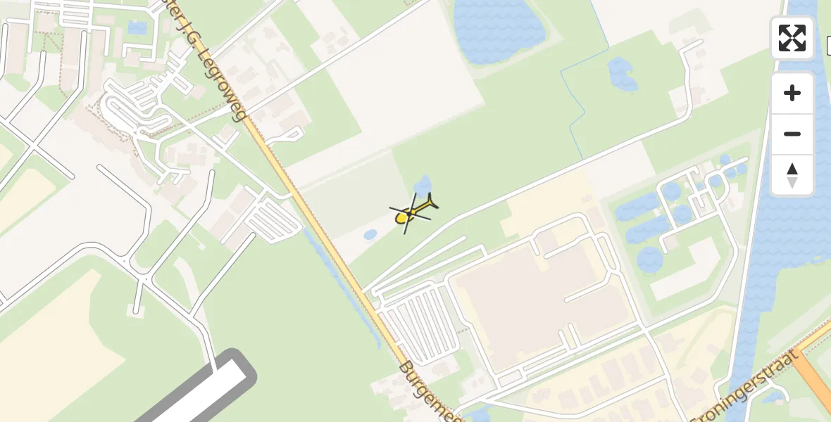 Routekaart van de vlucht: Lifeliner 4 naar Groningen Airport Eelde