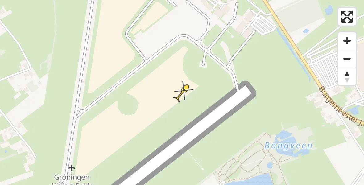 Routekaart van de vlucht: Lifeliner 4 naar Groningen Airport Eelde