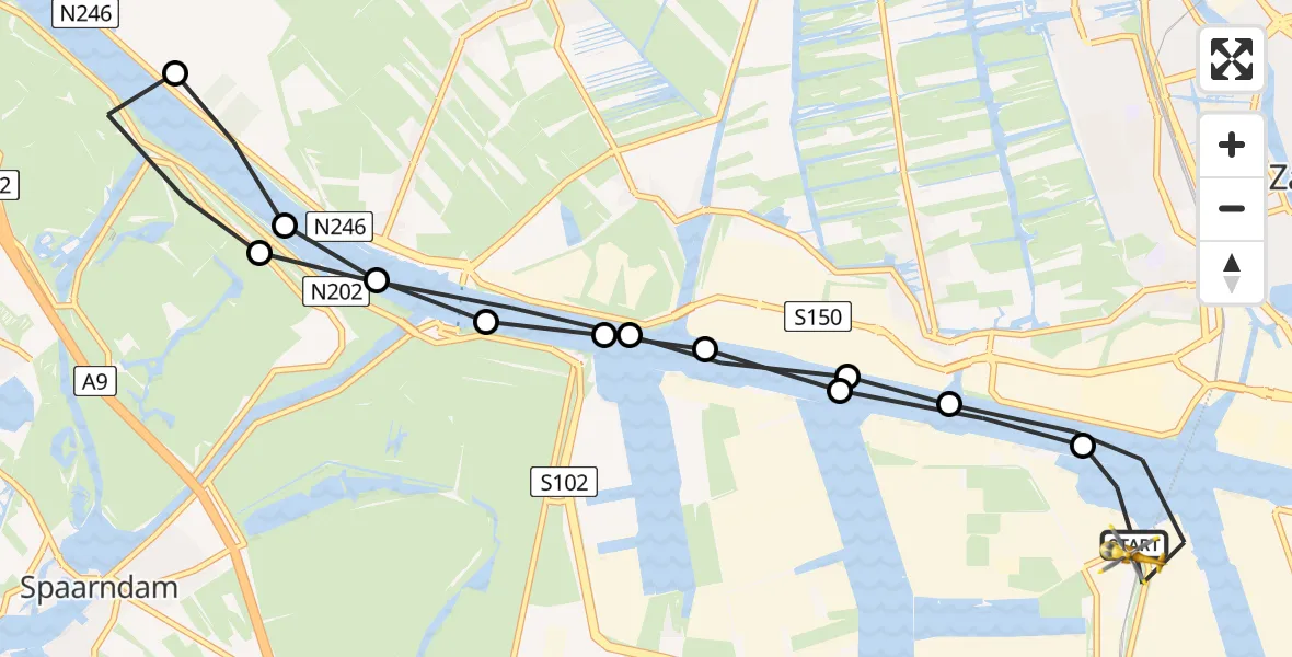 Vluchtroute Traumahelikopter Amsterdam Heliport - Amsterdam Heliport, 29 september 2023, 09:06