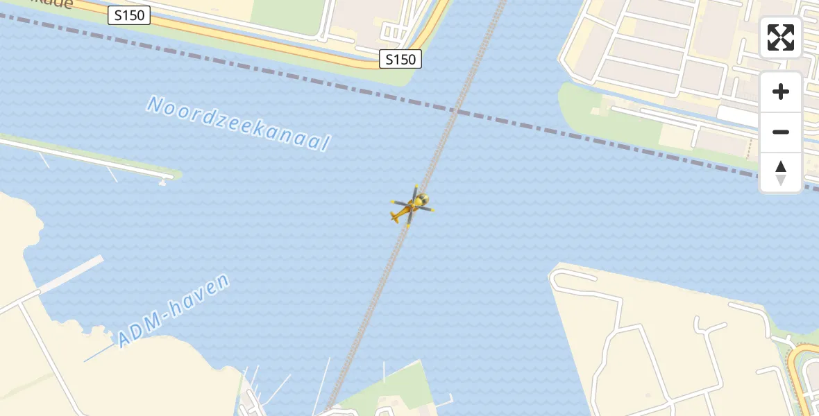 Vluchtroute Traumahelikopter Amsterdam Heliport - Amsterdam Heliport, 29 september 2023, 16:04