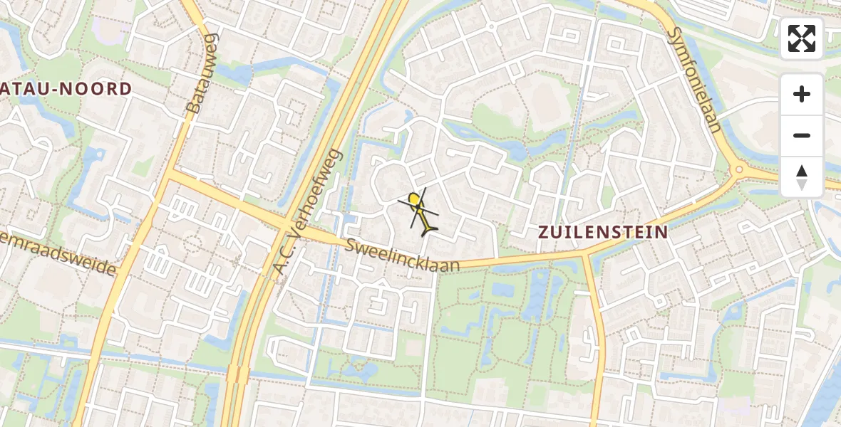 Routekaart van de vlucht: Traumaheli naar Nieuwegein