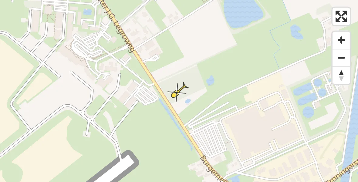 Routekaart van de vlucht: Lifeliner 4 naar Groningen Airport Eelde