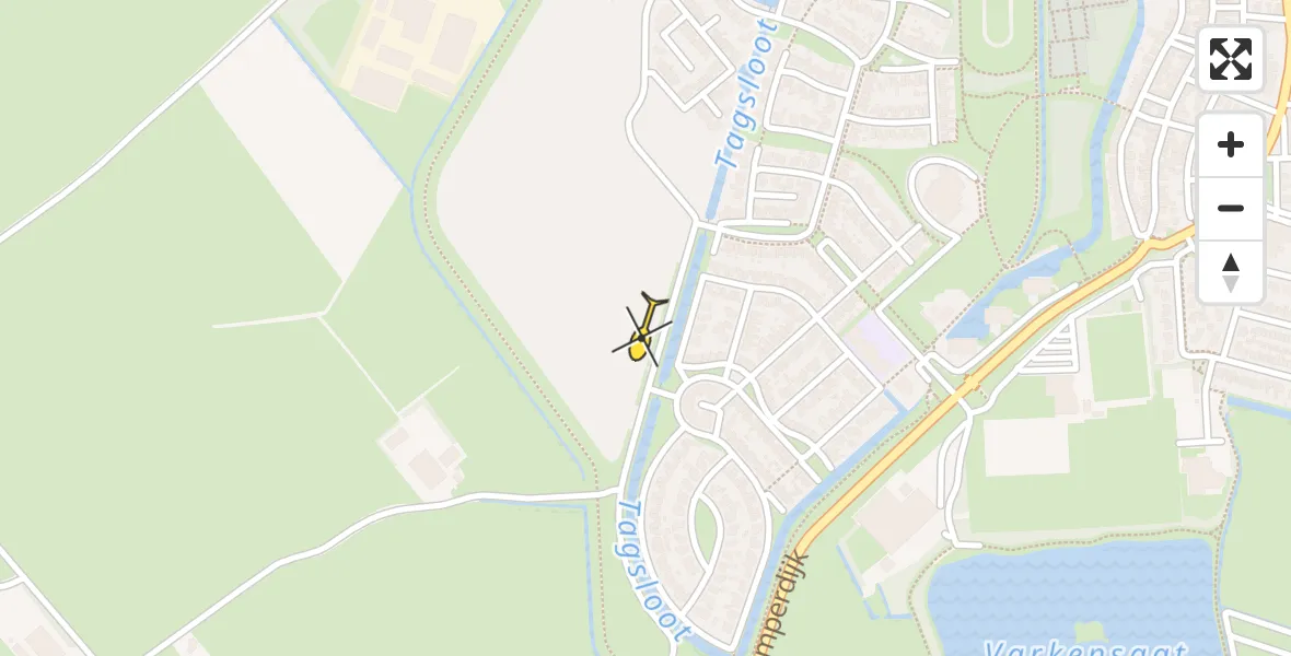 Routekaart van de vlucht: Lifeliner 3 naar Genemuiden
