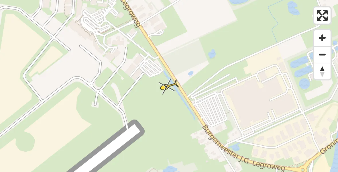 Routekaart van de vlucht: Lifeliner 4 naar Groningen Airport Eelde