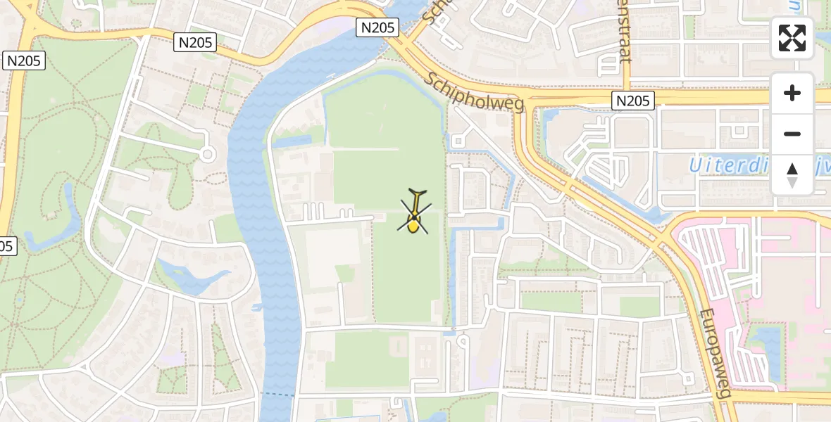 Routekaart van de vlucht: Traumahelikopter naar Haarlem