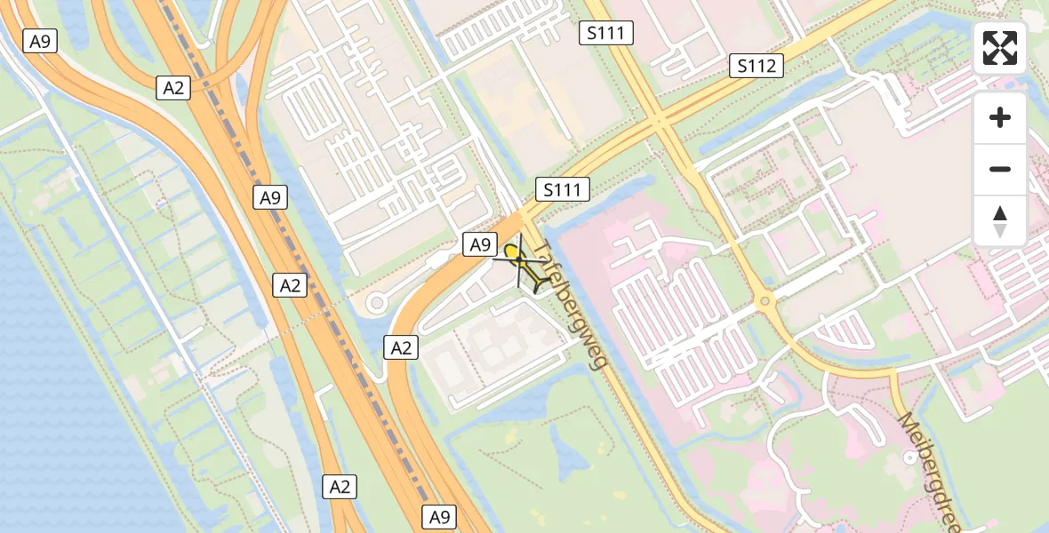 Vluchtroute Traumahelikopter van Academisch Medisch Centrum (AMC) naar Academisch Medisch Centrum (AMC)