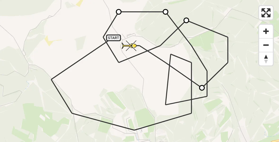 Routekaart van de vlucht: Politieheli naar Rheden