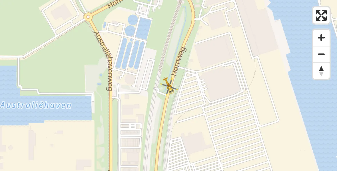 Vluchtroute Traumahelikopter Amsterdam Heliport - Amsterdam Heliport, 05 oktober 2023, 23:46