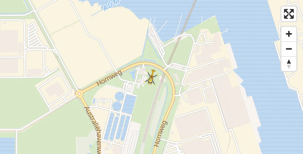 Vluchtroute Traumahelikopter Amsterdam Heliport - Amsterdam Heliport, 06 oktober 2023, 18:54