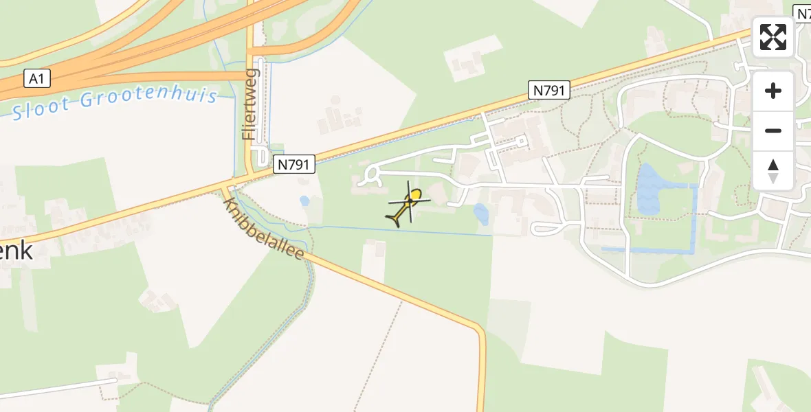 Routekaart van de vlucht: Traumahelikopter naar Wilp