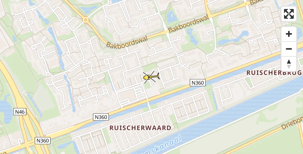 Routekaart van de vlucht: Lifeliner 4 naar Groningen