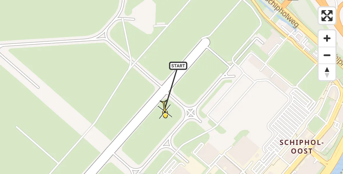 Vluchtroute Politiehelikopter van Schiphol naar Schiphol