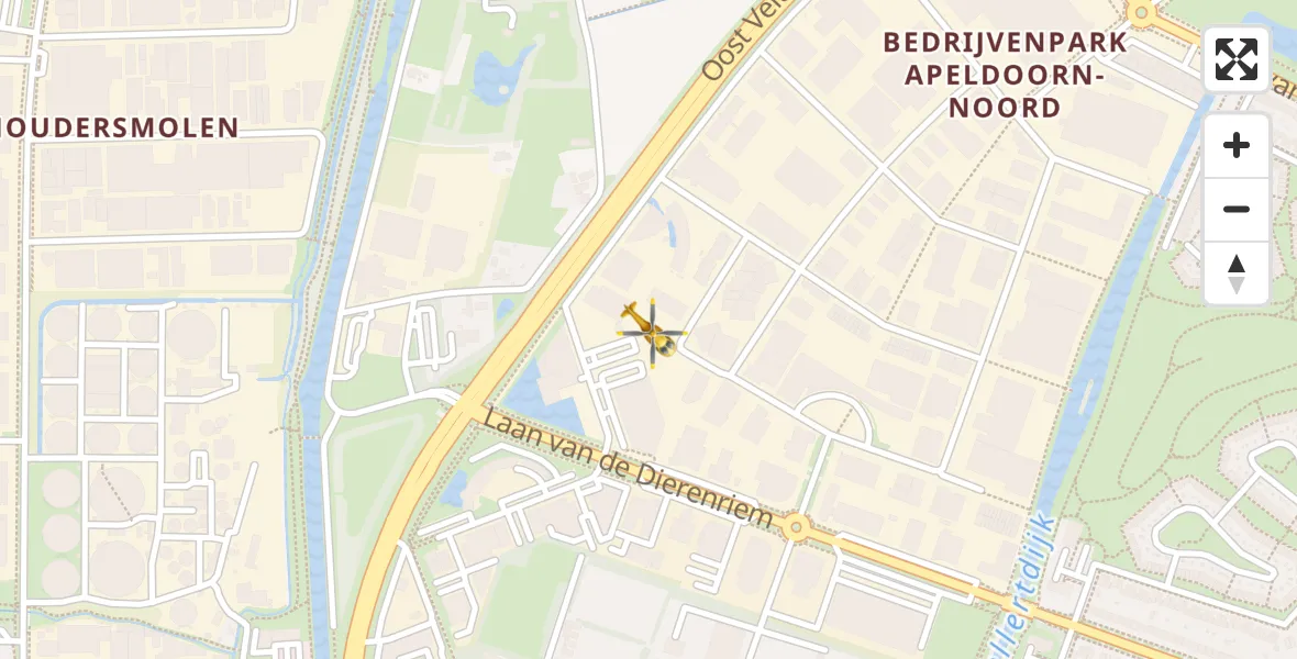 Vluchtroute Traumahelikopter Apeldoorn - Apeldoorn, 10 oktober 2023, 07:01