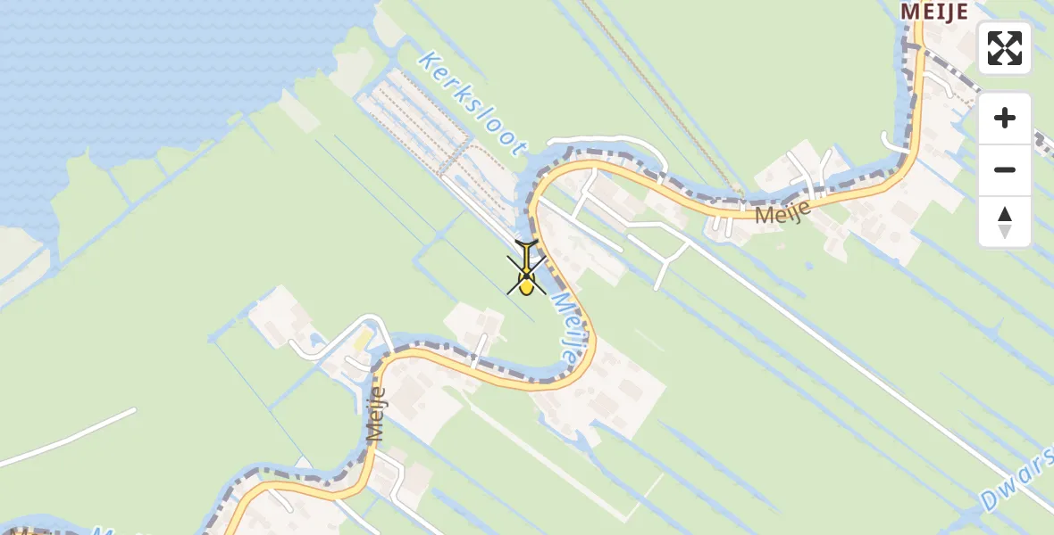 Routekaart van de vlucht: Lifeliner 2 naar Bodegraven