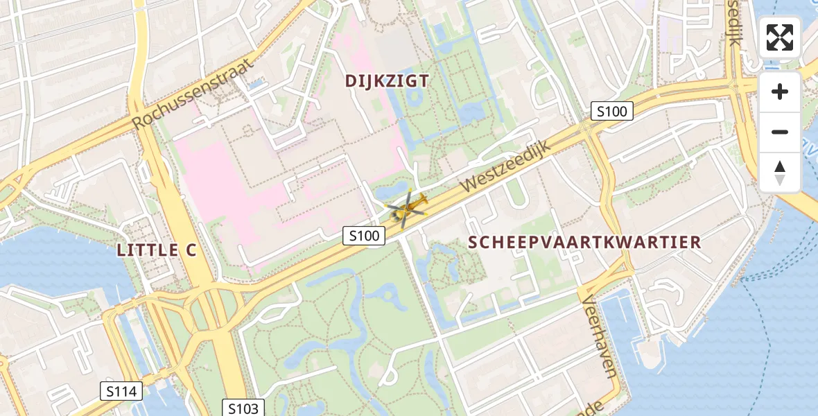 Vluchtroute Traumahelikopter Erasmus MC - Erasmus MC, 10 oktober 2023, 11:48