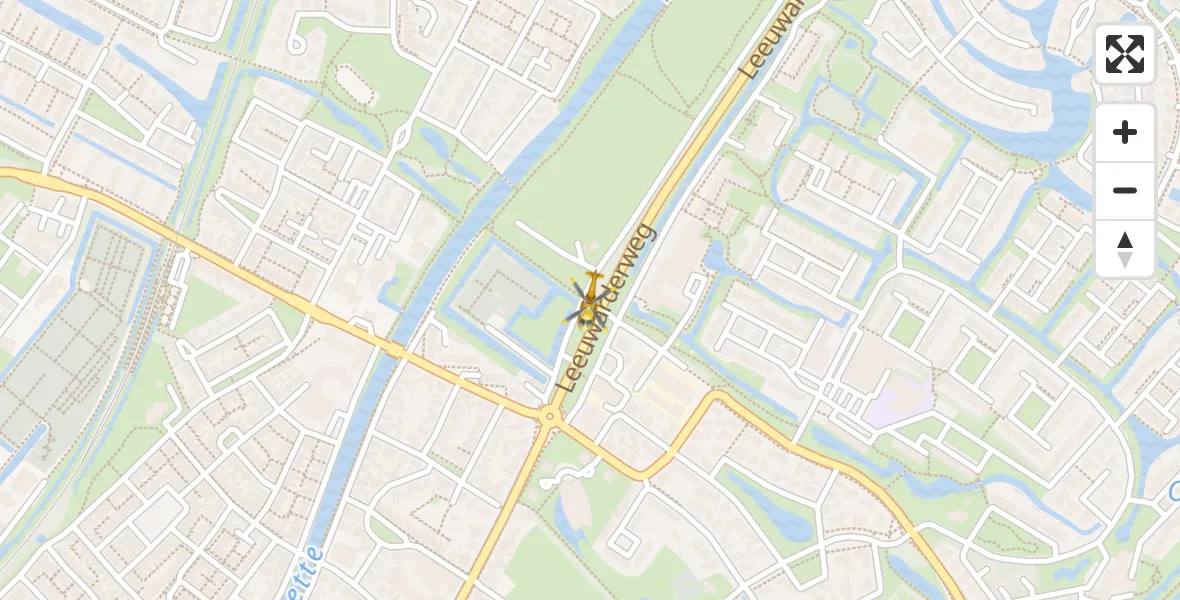 Vluchtroute Traumahelikopter Sneek - Sneek, 10 oktober 2023, 13:38