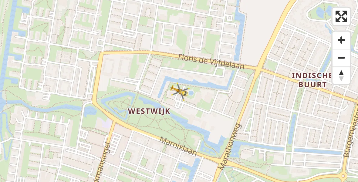 Vluchtroute Traumahelikopter Vlaardingen - Vlaardingen, 10 oktober 2023, 16:56