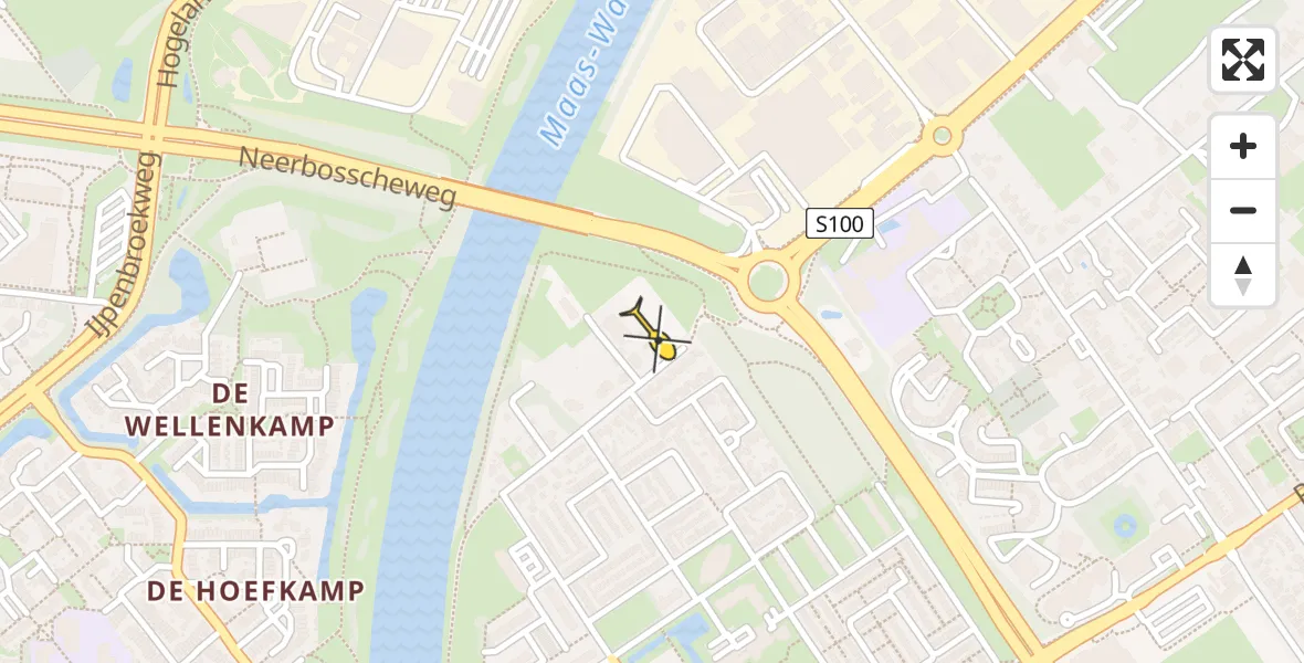 Routekaart van de vlucht: Lifeliner 3 naar Nijmegen