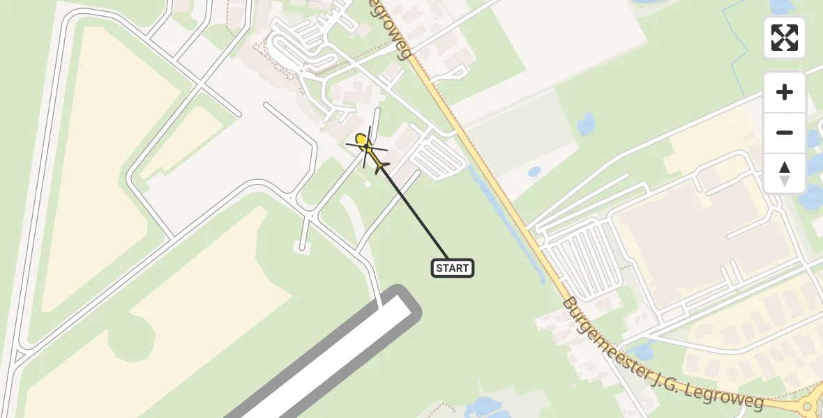 Routekaart van de vlucht: Lifeliner 4 naar Groningen Airport Eelde