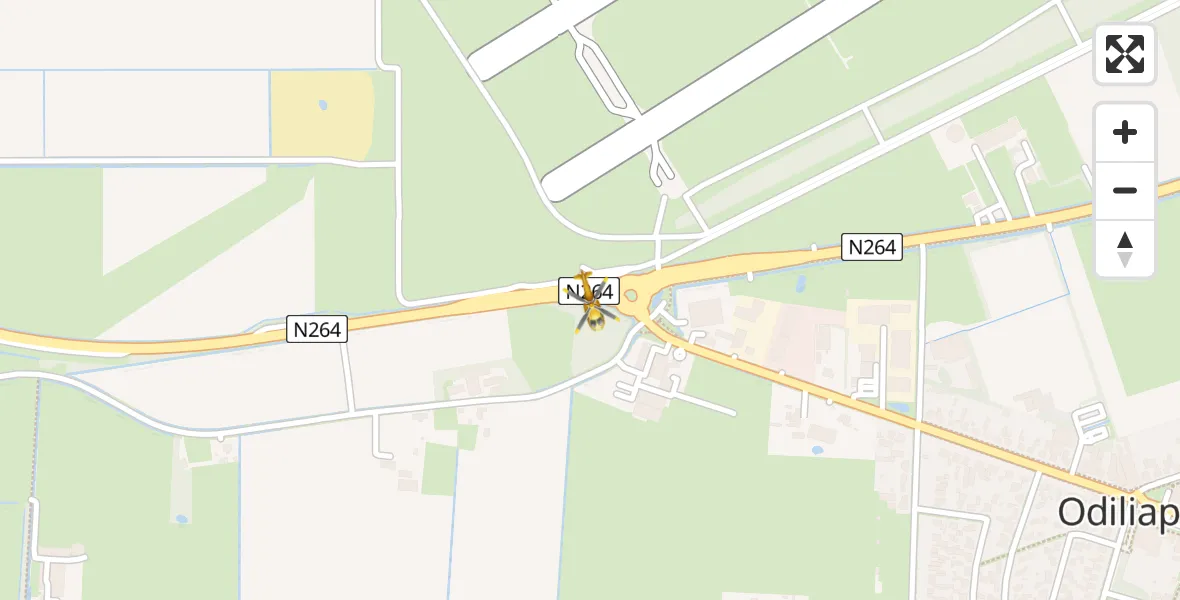 Vluchtroute Traumahelikopter Vliegbasis Volkel - Vliegbasis Volkel, 14 oktober 2023, 15:43