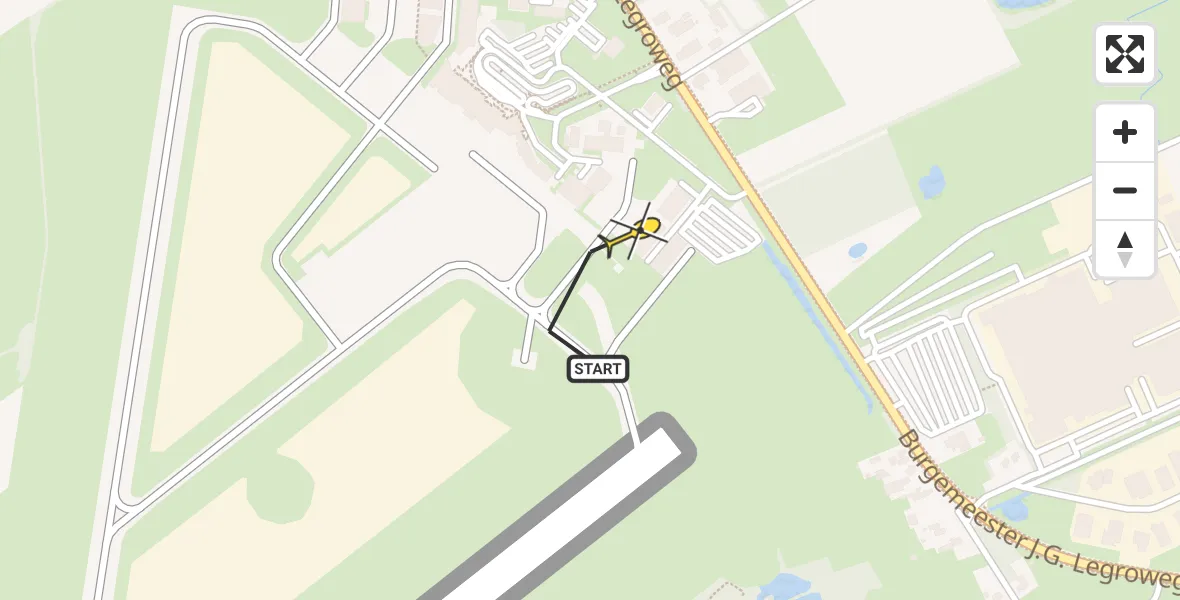 Routekaart van de vlucht: Lifeliner 4 naar Groningen Airport Eelde