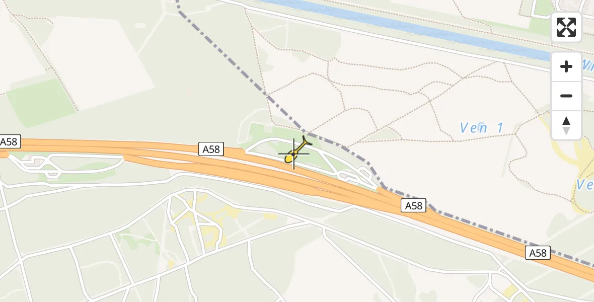 Routekaart van de vlucht: Traumahelikopter naar Oirschot