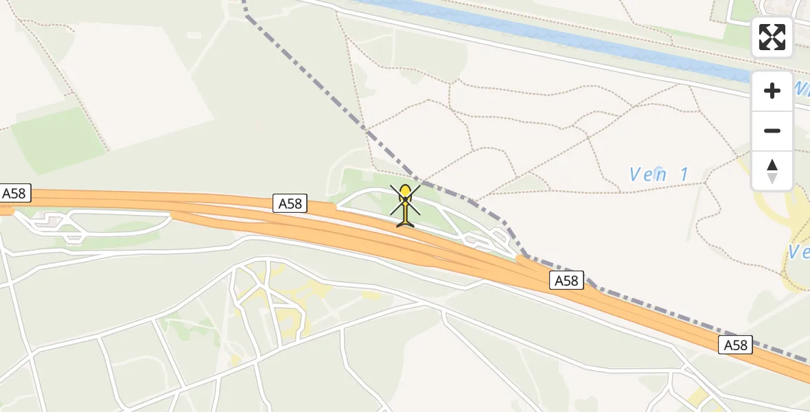 Routekaart van de vlucht: Traumahelikopter naar Oirschot