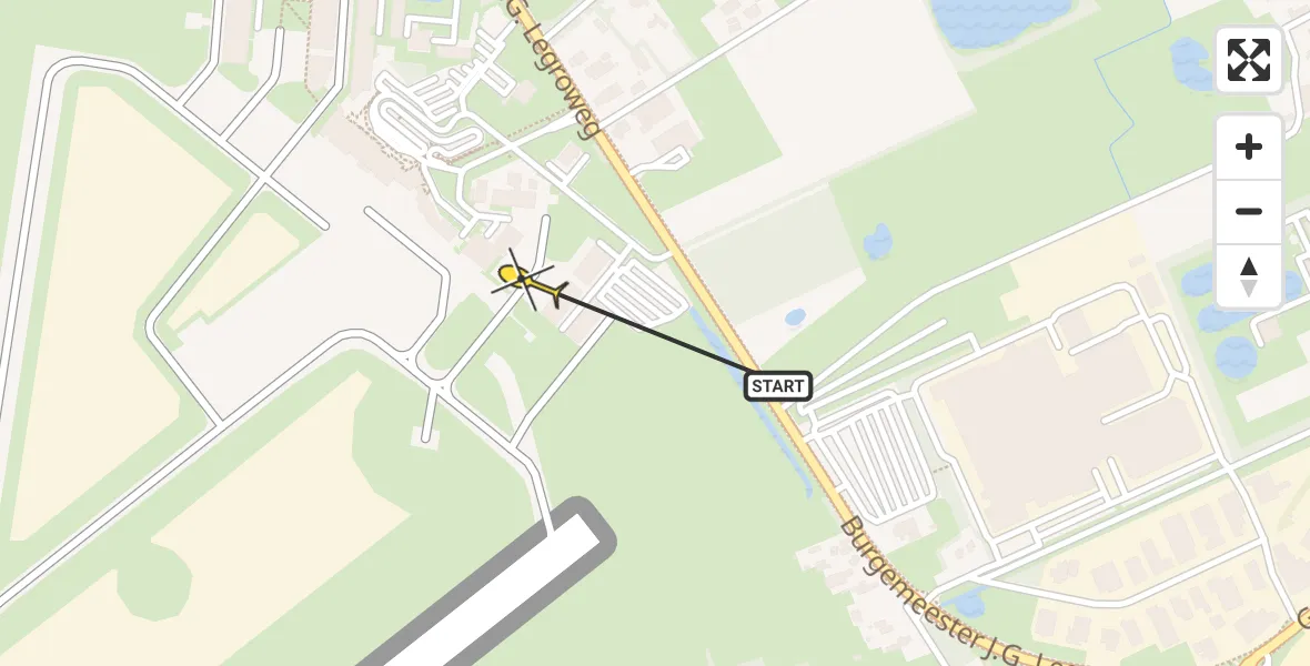 Routekaart van de vlucht: Lifeliner 4 naar Groningen Airport Eelde