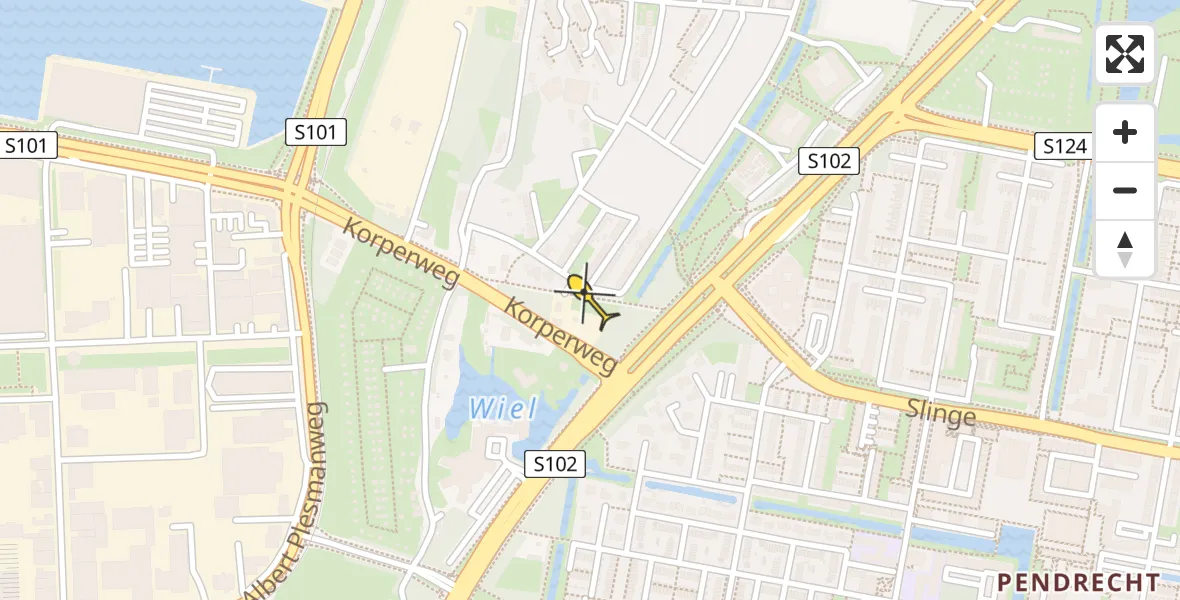 Routekaart van de vlucht: Lifeliner 2 naar Rotterdam