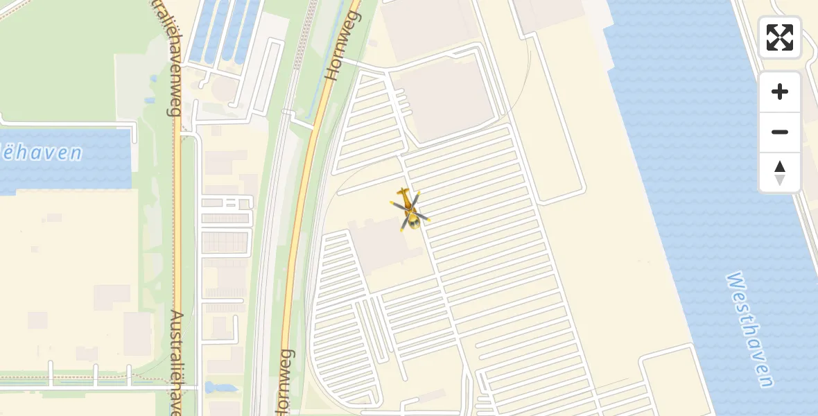 Vluchtroute Traumahelikopter Amsterdam Heliport - Amsterdam Heliport, 15 oktober 2023, 19:11