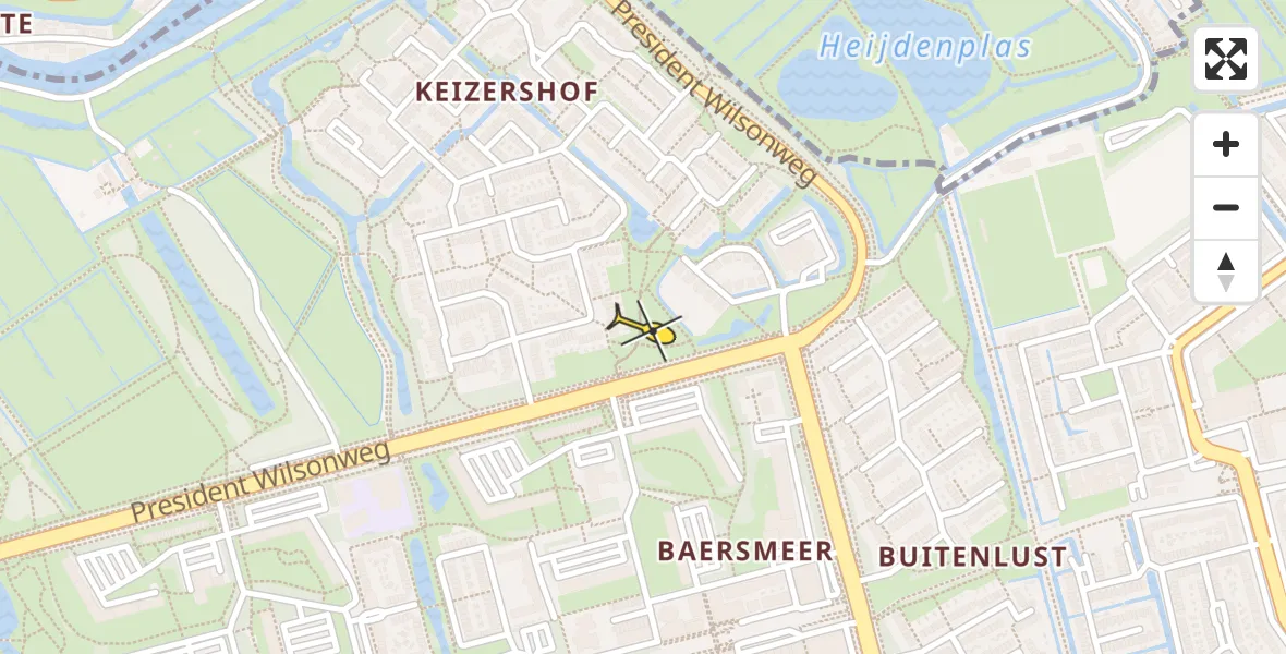 Routekaart van de vlucht: Lifeliner 2 naar Rotterdam