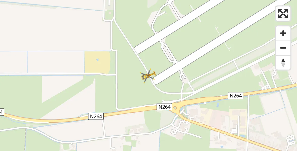 Vluchtroute Traumahelikopter Vliegbasis Volkel - Vliegbasis Volkel, 16 oktober 2023, 15:11